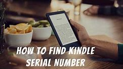 Kindle 101 - How to Find My Kindle Serial Number?