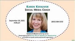 Top 5 Facebook Tips for Beginners presented by Karen Kefauver, Social Media Coach