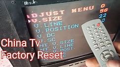 China Tv Factory Reset program | China Tv Software | Open Service Menu