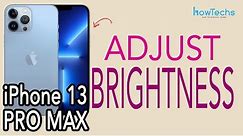 iPhone 13 Pro MAX - how to adjust the Brightness | Howtechs