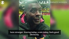 Soccer player with stutter earns praise for post-match interview
