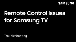 Troubleshooting Remote Control Issues for your Samsung TV | Samsung US