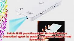 New Arrival Portable Mini HD Wireless WiFi DLP Projector for iPhone Android Phone Laptop PC