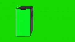 Black Smartphone animation with Green screen resolution in 2K. Advertising for social media.