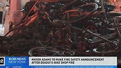 Mayor Adams to discuss e-bike safety following deadly fire