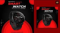 How to Create A Smartwatch Product Banner or Social Media Post Design in Adobe Illustrator 2021