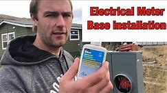 Electrical meter base install for a mobile home