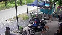 Out-of-control pickup track crashes into roadside stall