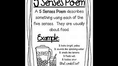 5 Senses Poem By Ms. Johnson