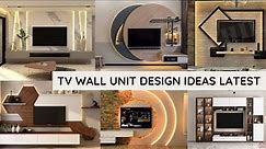 Wall-Mounted TV Stand Designs with Living Room Wall Panels for Home Interior Wall Decor | TV Cabinet