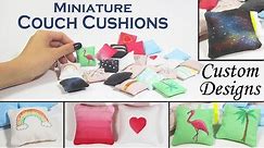 DIY Miniature Pillows (with 21 custom designs!)
