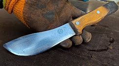 Knife repairing and restoration process | Butcher knife restorating