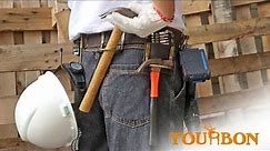 TOURBON Adjustable Tool Belt Hanging Hooks Hammer Hatchet Holder Tape Measure Drill Holster