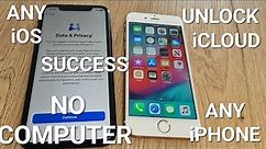 Unlock iCloud Activation Lock iPhone 4,5,6,Se,7,8,X,11,12,13,14 Any iOS Without Computer✔