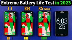 iPhone 11 vs iPhone XR vs iPhone XS Max Battery Life Drain Test in 2023 - Watch This Before Buying!
