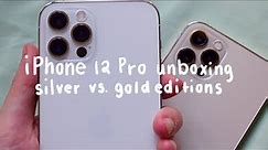 🍎 iPhone 12 pro silver and gold unboxing (128gb)