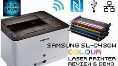 WIRELESS Samsung C430W COLOUR Laser Printer. Unboxing, Full setup and Demo