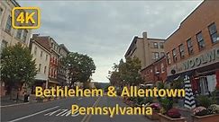Driving in Bethlehem and Allentown, Pennsylvania - 4K60fps