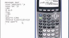 Programming invT into a Ti 83 or Ti 83+ Calculator