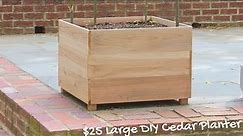DIY Large Cedar Planter | Built With $25 in 2x4s and Fence Pickets