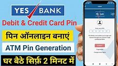 How to Reset MPIN yes bank credit card pin generation | yes bank credit card pin forgot | yes bank