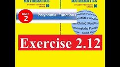 Mathematics Grade 10 Unit 2 Exercise 2.12