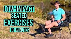 SEATED LOW IMPACT Exercises (BEGINNER) - 10 Minutes Whole Body Chair Exercises