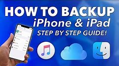 How to BACKUP your iPHONE or iPAD using iTunes, Finder and iCloud! - STEP BY STEP GUIDE