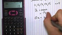 Tutorial, using a SHARP EL calculator for standard deviation