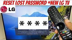 Reset Lost Password *New LG Smart TV