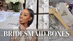 BRIDESMAID PROPOSAL BOXES | create my bridesmaid boxes with me | modern + elegant aesthetic 2024
