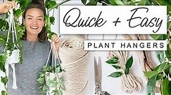 Easiest DIY Plant Hangers 🌿 Quick + Simple Macrame Plant Hanger
