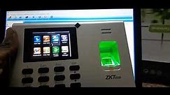 How to CONFIGURE ZK TECO K40/Biometrics System.