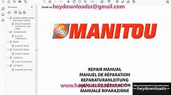 Manitou MT-X 1235 ST MT-X 1440 SLT MT-X 1740 SLT Repair Manual - PDF DOWNLOAD