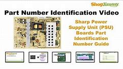 DIY TV Part Number Identification Guide for Sharp Power Supply Unit (PSU) Boards