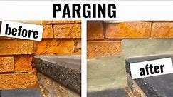 DIY parging over cracking brick_parging tutorial