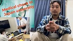 Medical check up of students in japan