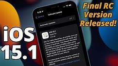 iOS 15.1 Final RC Version Released! Major Issues Resolved? Official iOS 15.1 Release Date