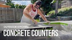 Outdoor Kitchen | DIY Concrete Countertop