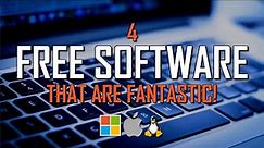 4 Free Software That Are Actually Fantastic! (NOT SPONSORED!)