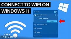 How To Connect To Wi-Fi On Windows 11