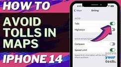 How to Avoid Tolls in Maps on iPhone 14