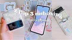 Samsung Galaxy z flip 3 unboxing | aesthetic custom setup ✨ + case decorating 💕