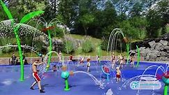 Nature Themed Spray Park Design & Animation with ColorCast™ by Water Odyssey