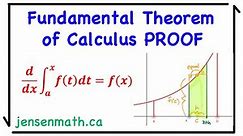 Fundamental Theorem of Calculus part 1 PROOF | Calculus 1 | jensenmath.ca