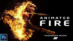 Create fire in few clicks in Photoshop - Animated Fire 2 Photosop Action