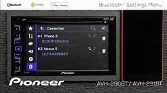 How To - Bluetooth Settings - on Pioneer AVH-290BT, AVH-291BT, MVH-AV290BT