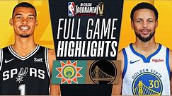 SPURS at WARRIORS | NBA IN-SEASON TOURNAMENT 🏆 | FULL GAME HIGHLIGHTS | November 24, 2023