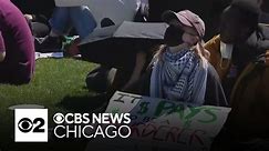 Pro-Palestinian protesters say they'll stay in place at Northwestern until needs are met
