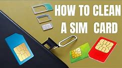 How to clean a smartphone Sim card
